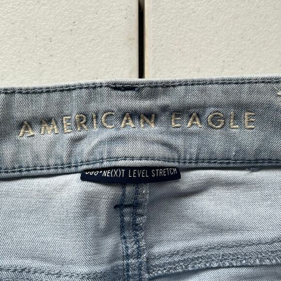 American Eagle Light Acid Wash Distressed 360° Next Level Stretch Jegging Sz 2 - Picture 4 of 12